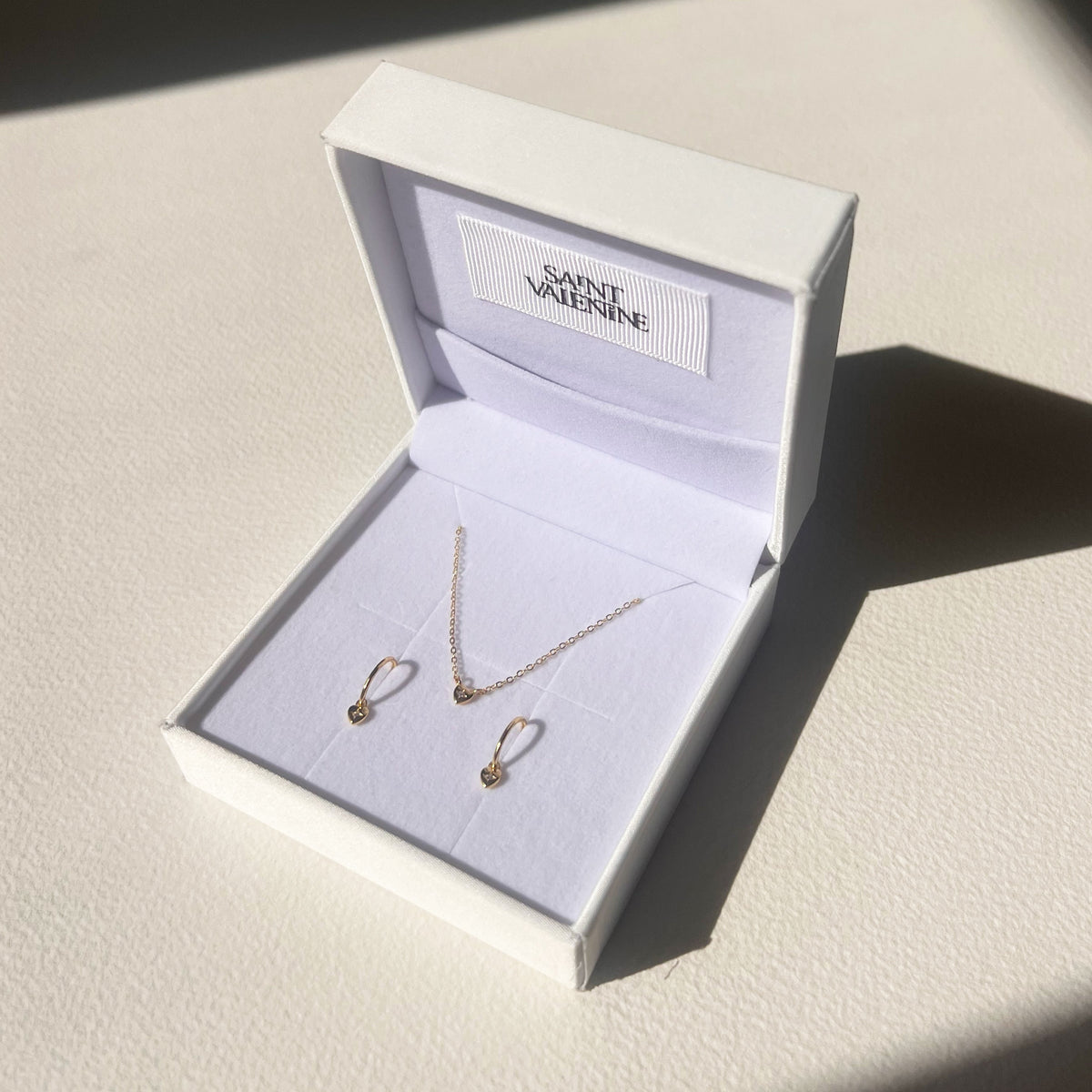 Mini Heart Hoops - Gold