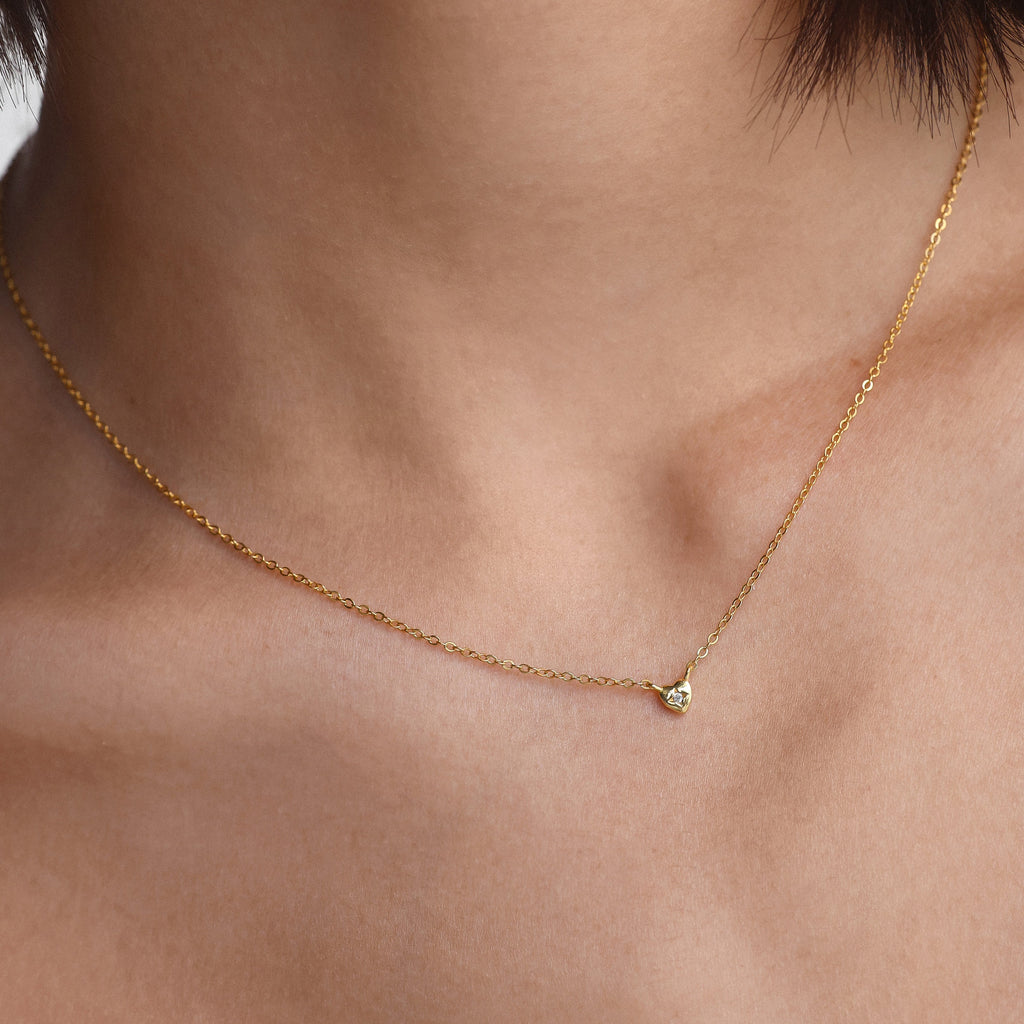 Mini Heart Necklace - Gold