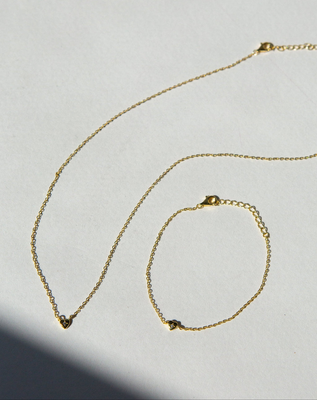 The Mini Heart Duo Set - Gold