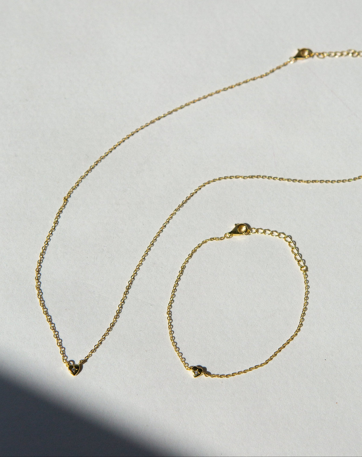 The Mini Heart Duo Set - Gold