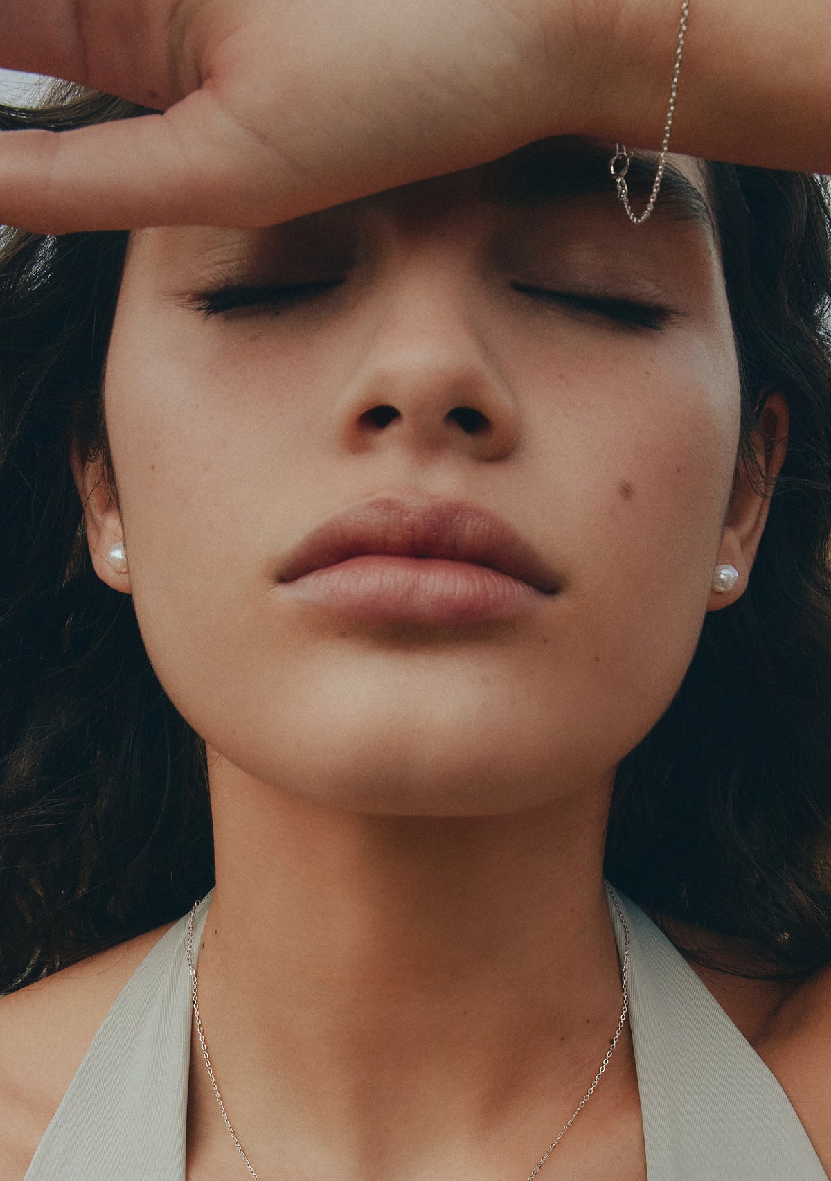 Mara Keshi Pearl Studs - Silver