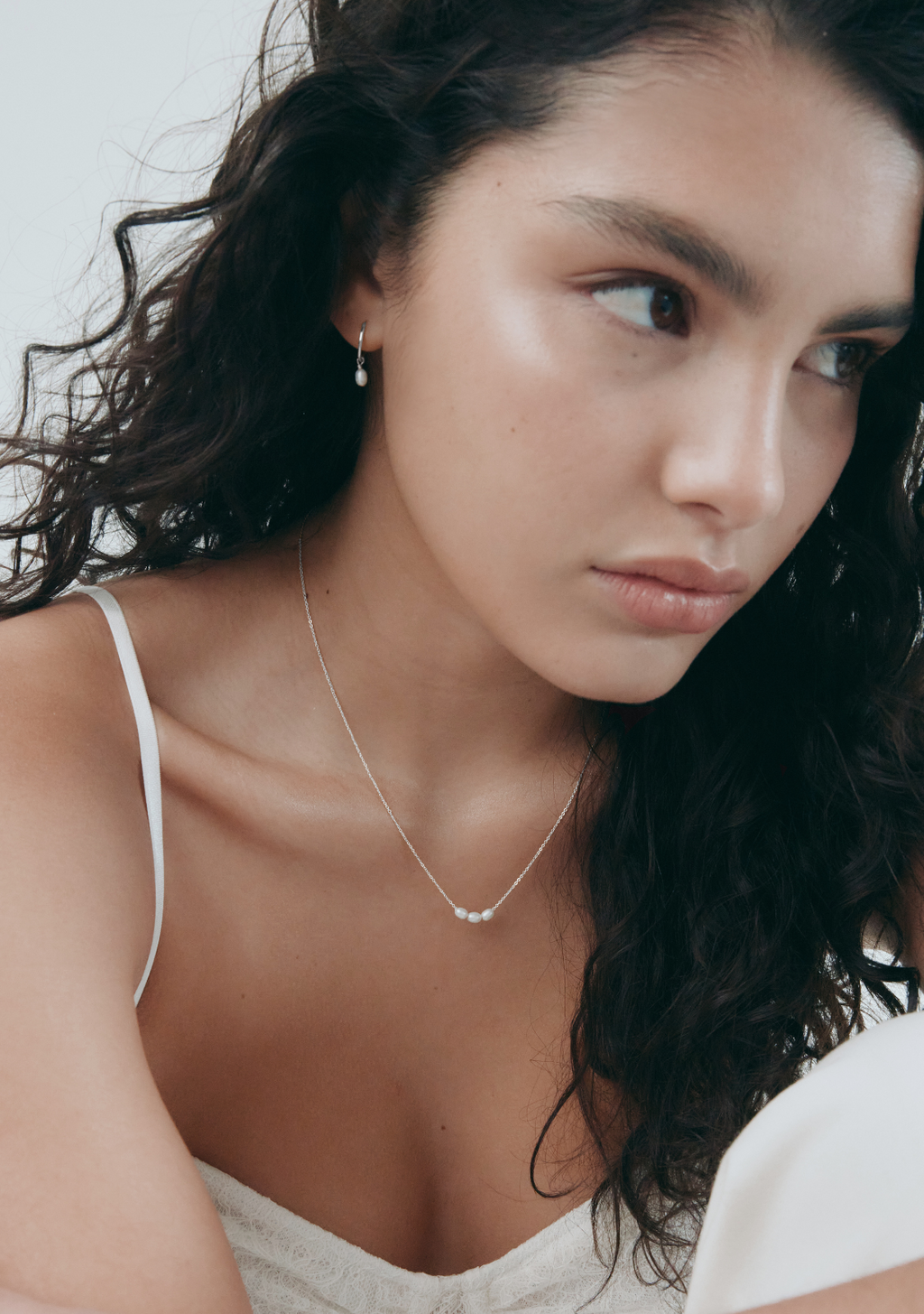 Mini Pearl Hoop - Single - Silver