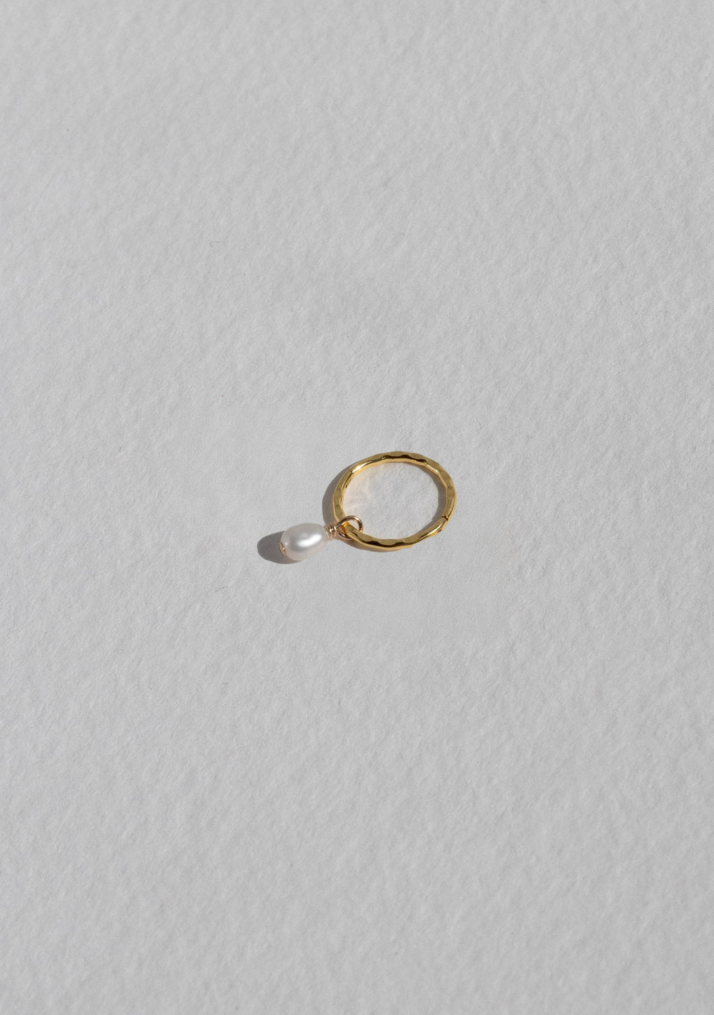 Mini Pearl Hoop - Single - Gold