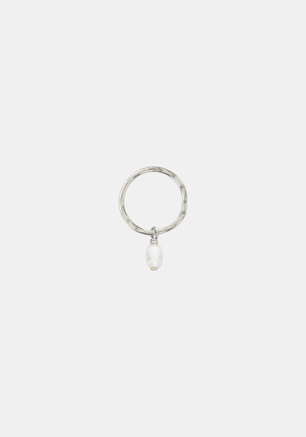 Mini Pearl Hoop - Single - Silver