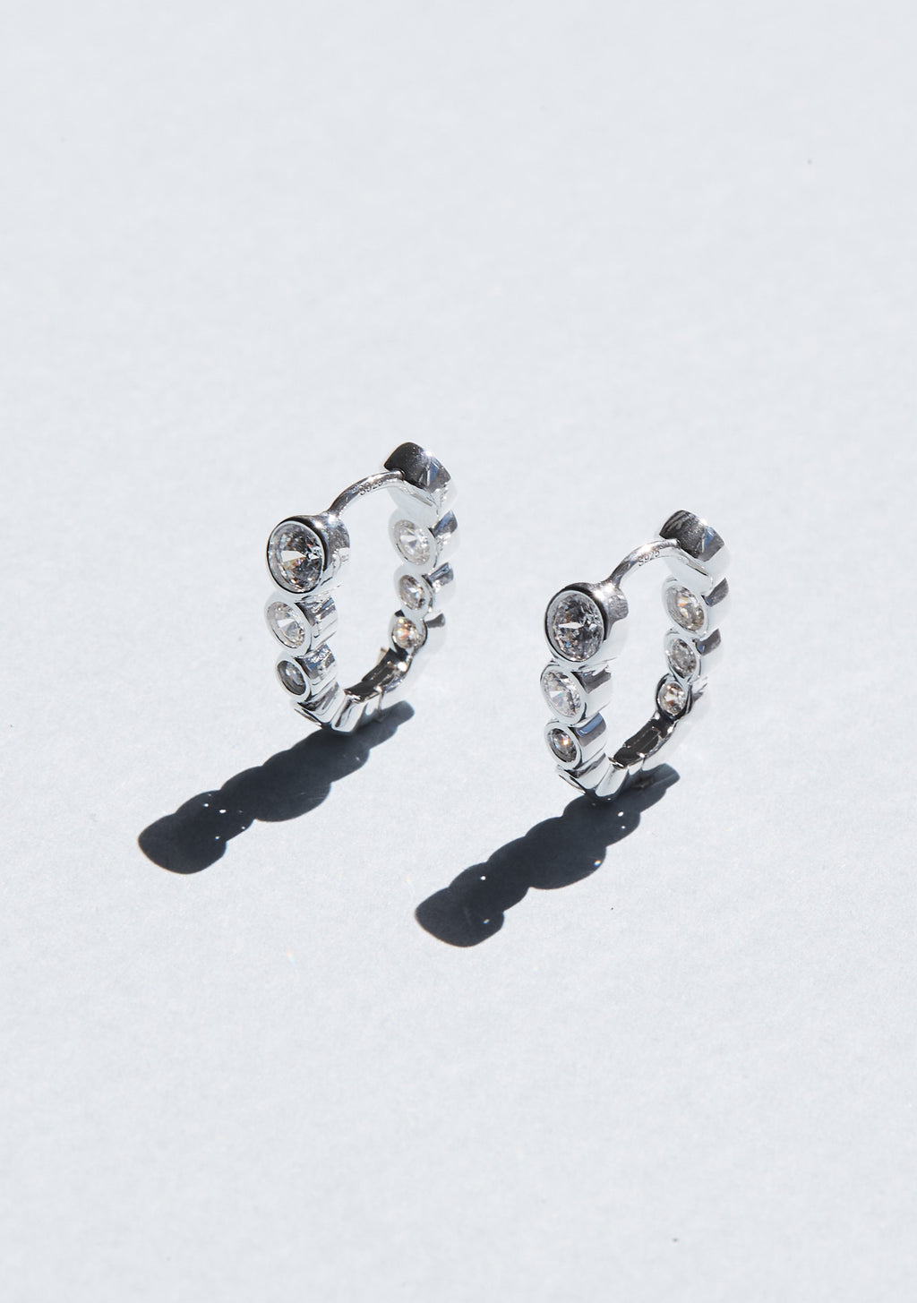 Crescendo Oval Hoops - Silver