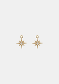 North Star Charms - Pair - Gold