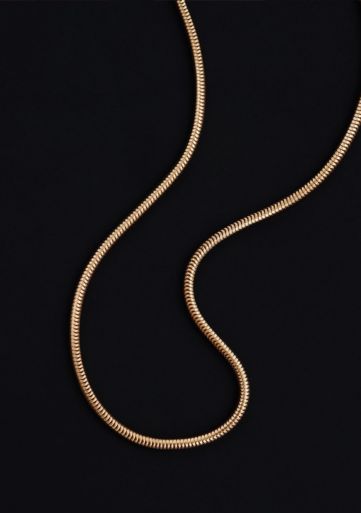 Oslo Round Snake Chain Necklace - Gold