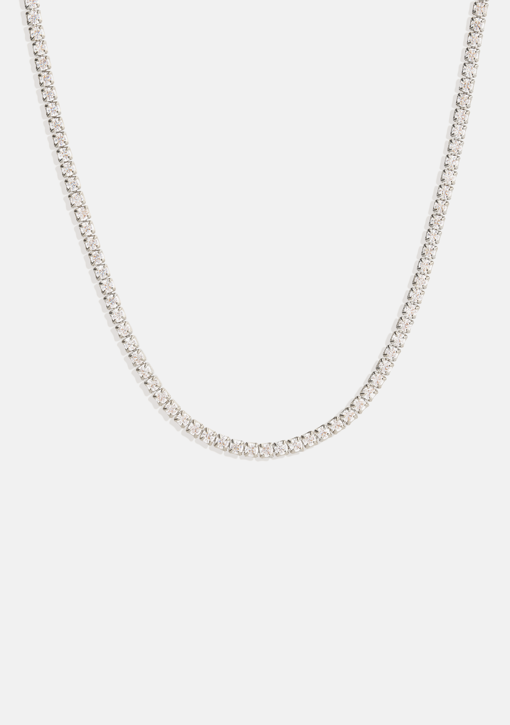 Palais Fine Tennis Necklace - Silver