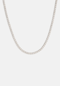 Palais Fine Tennis Necklace - Silver