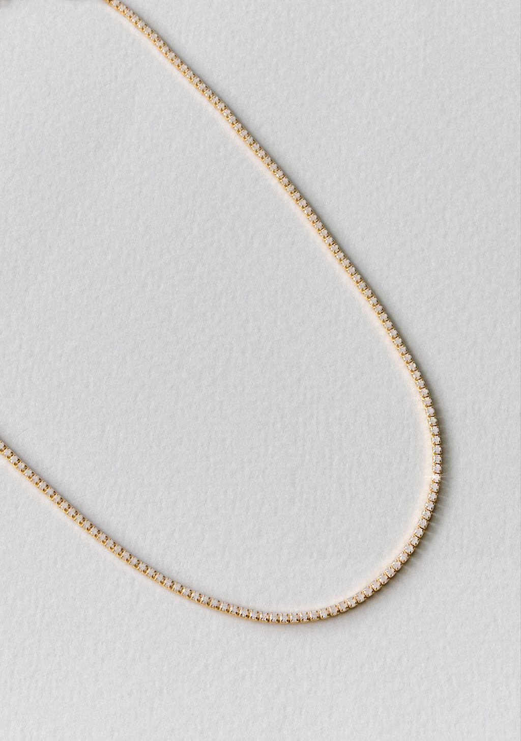 Palais Fine Tennis Necklace - Gold