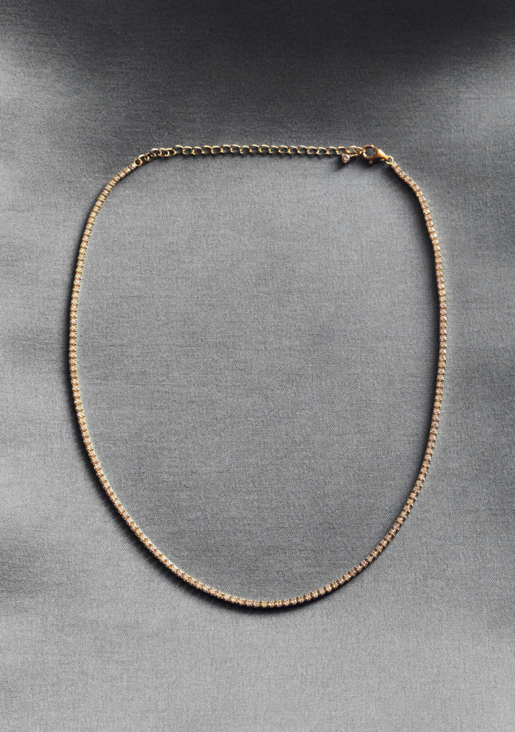 Palais Fine Tennis Necklace - Gold