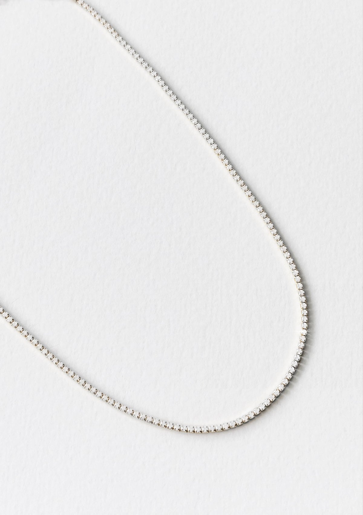 Palais Fine Tennis Necklace - Silver
