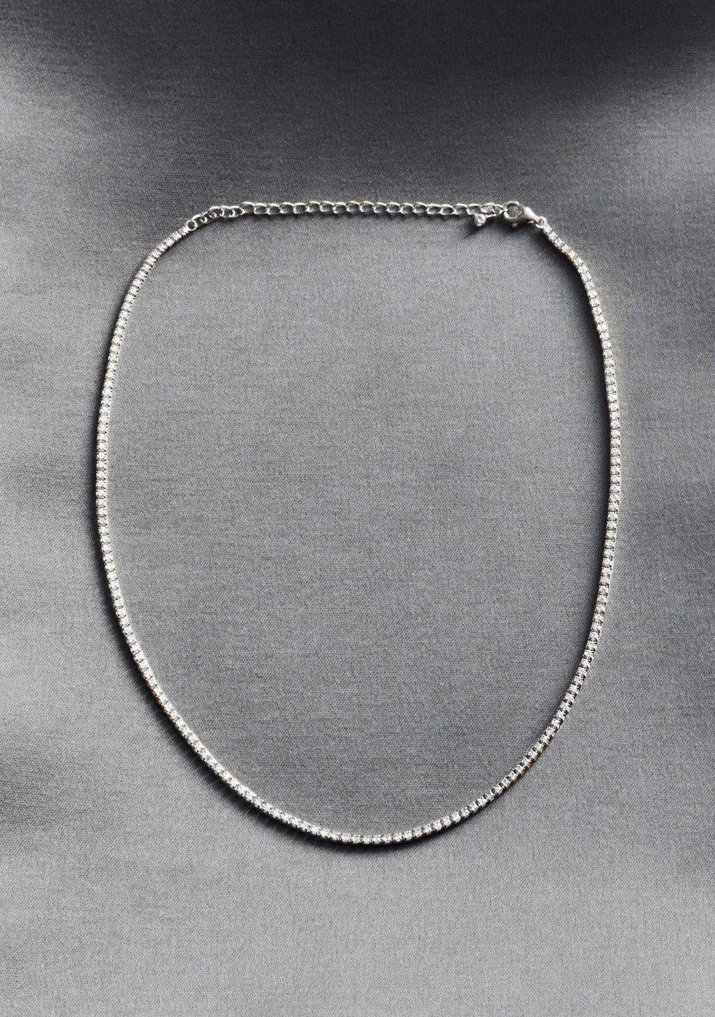 Palais Fine Tennis Necklace - Silver