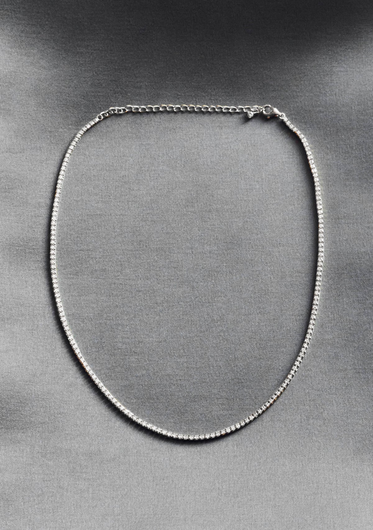 Palais Fine Tennis Necklace - Silver