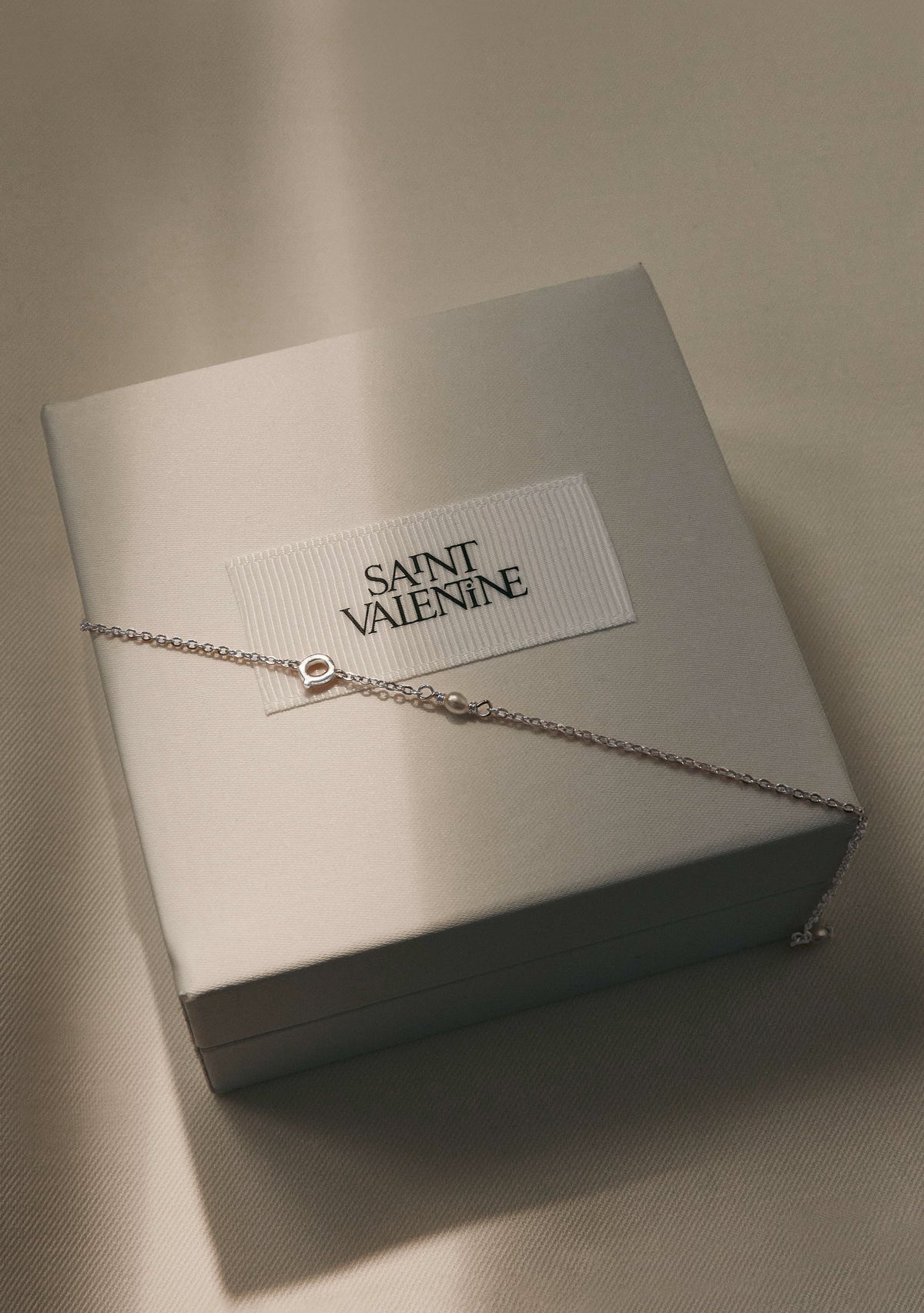 Pearl Letter Bracelet - Silver