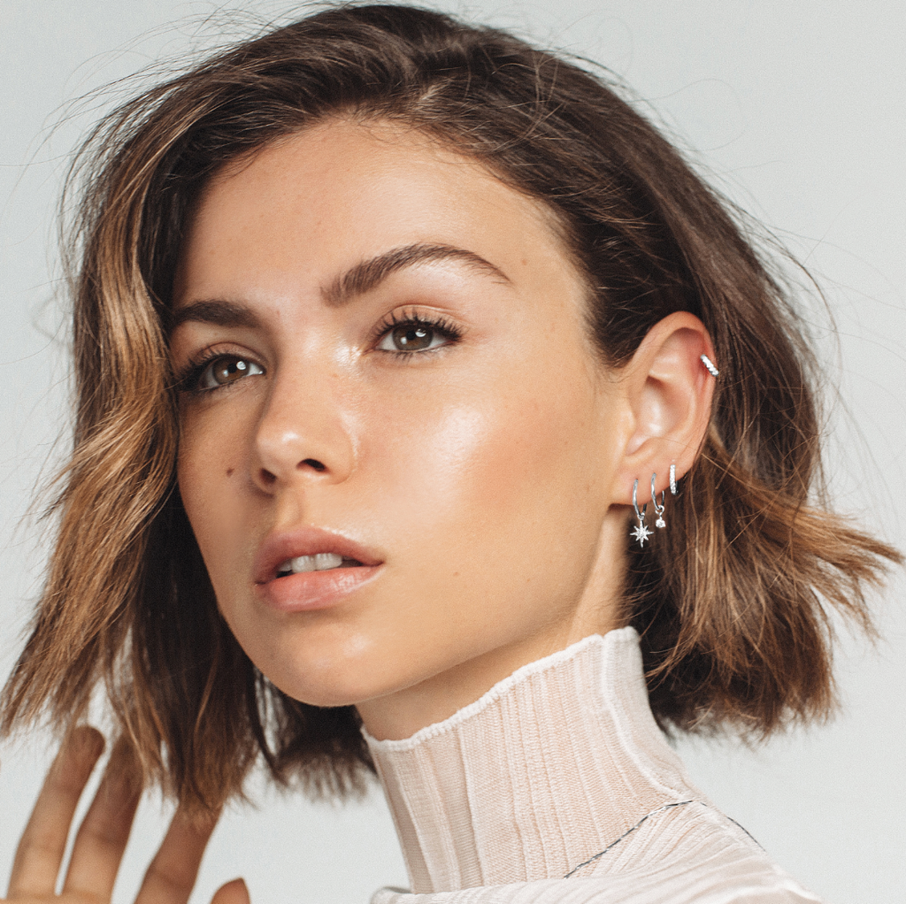 North Star Mini Hoop - Single - Silver