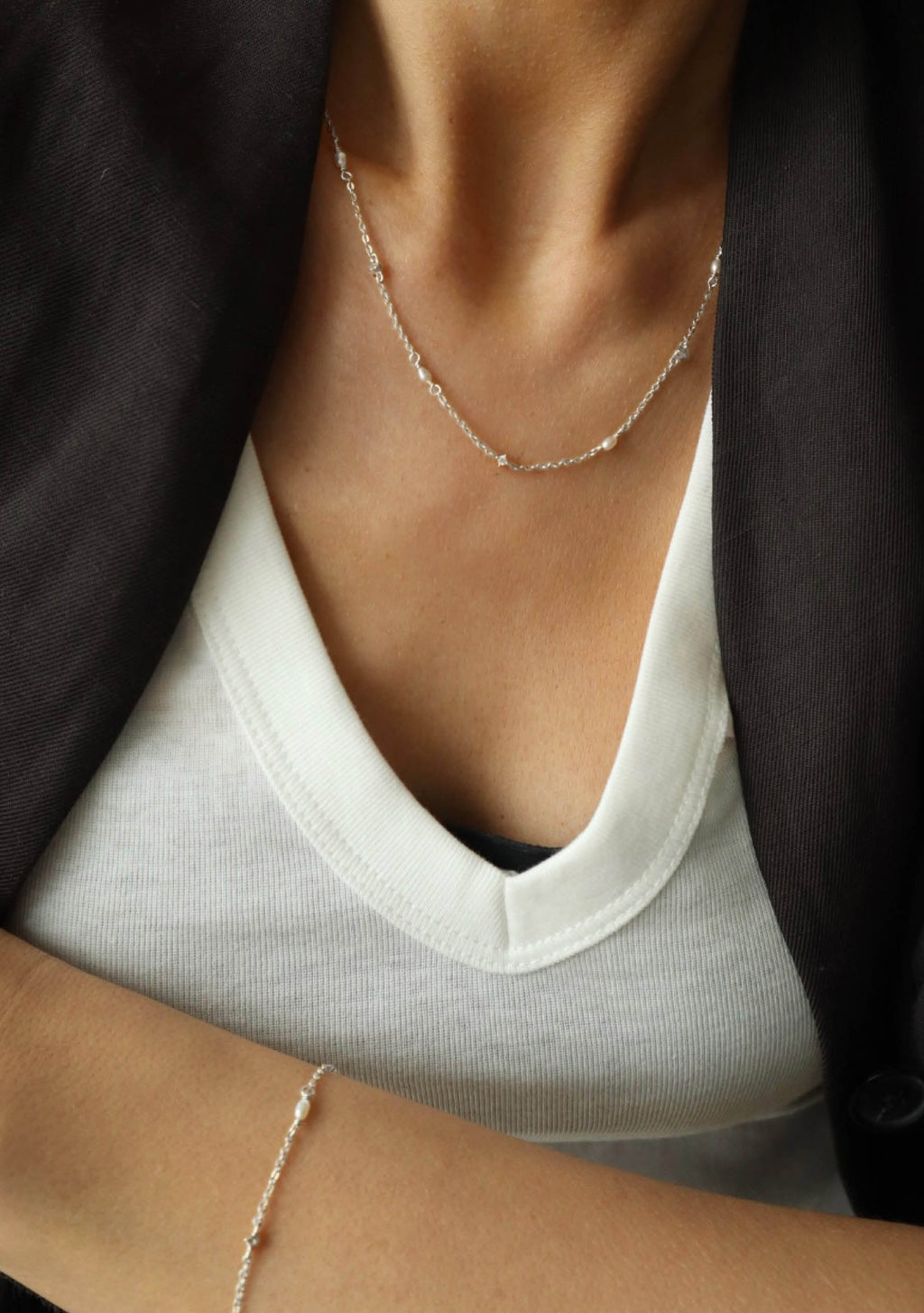 Stars & Moons Necklace - Silver