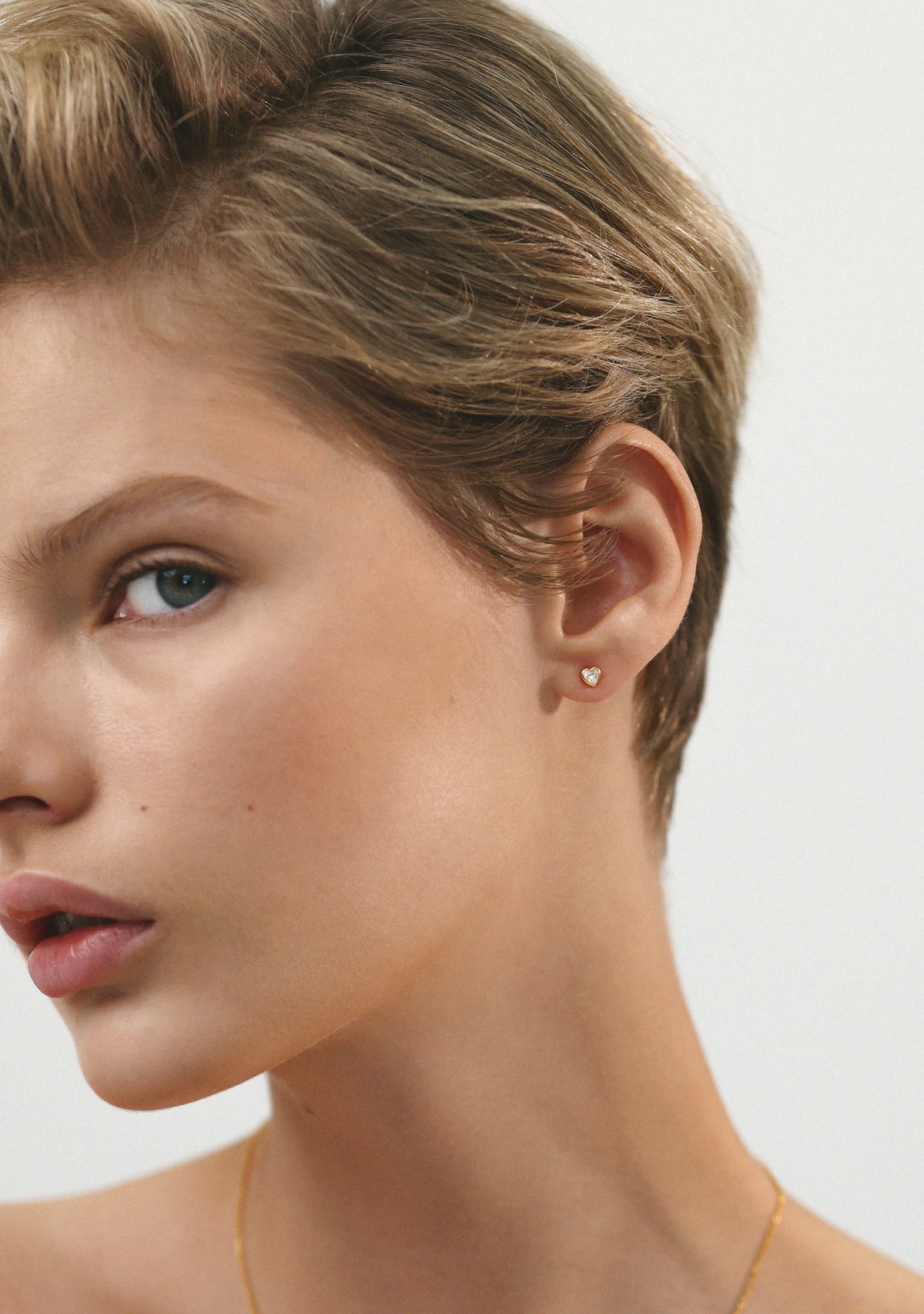 True Love Flat Back Stud - Single - Gold