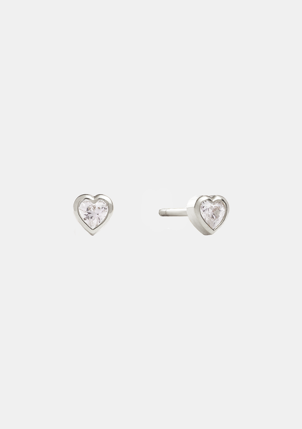 True Love Flat Back Studs - Silver