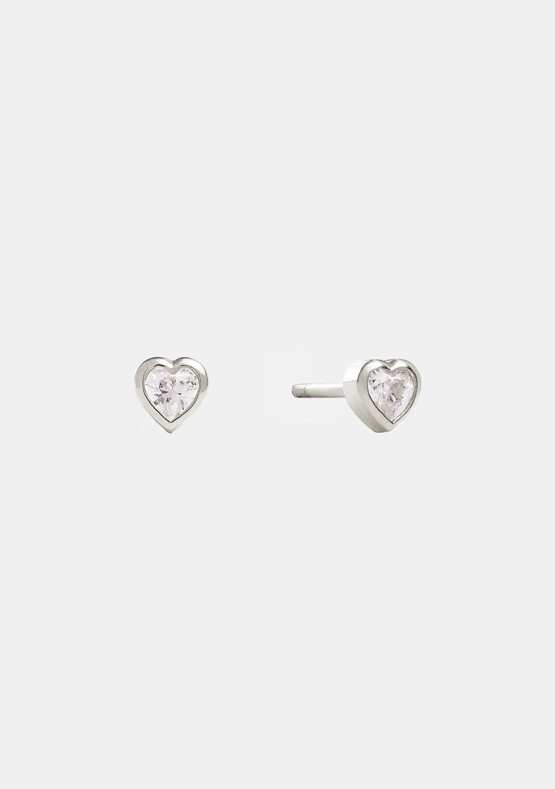 True Love Flat Back Studs - Silver