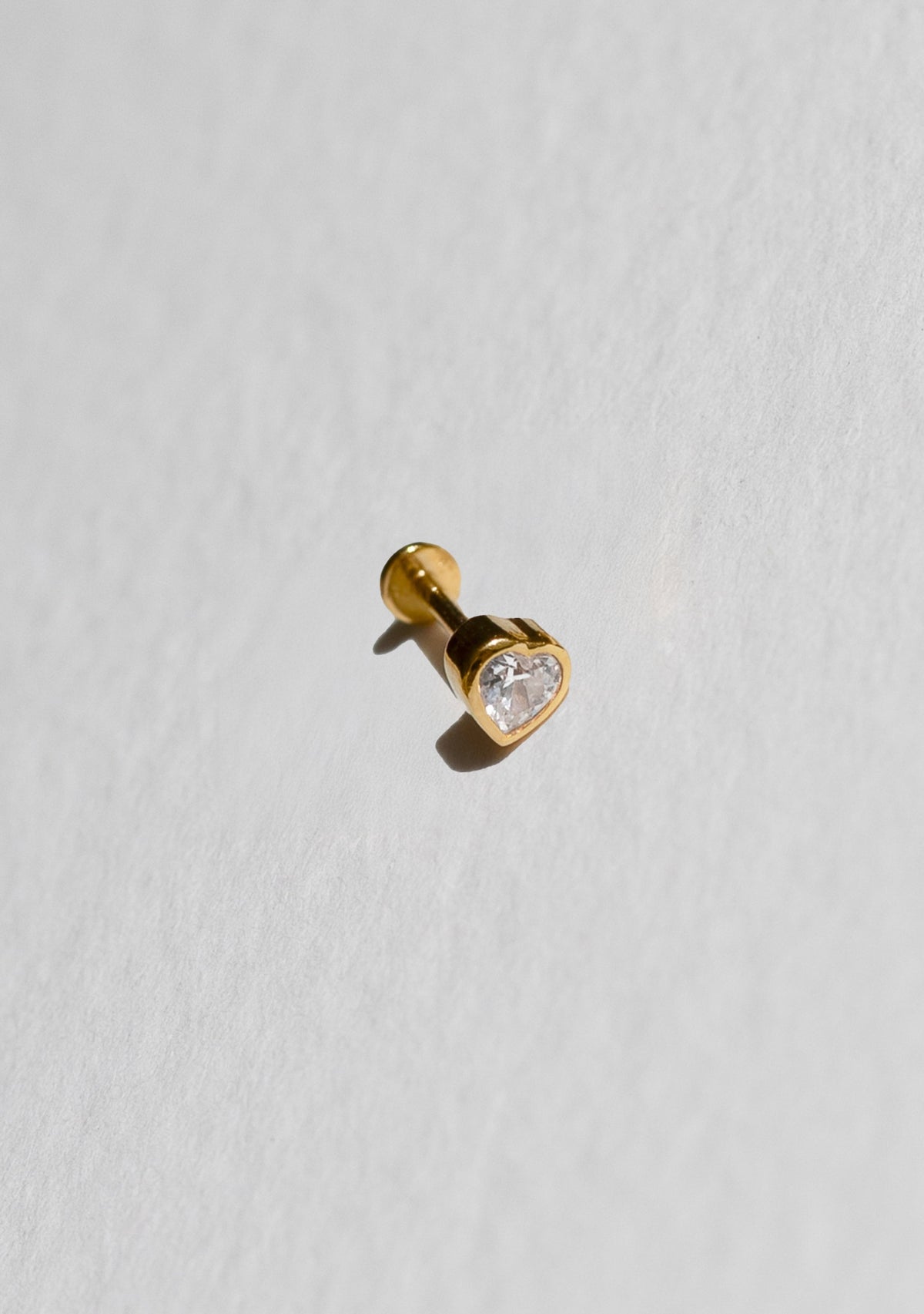 True Love Flat Back Stud - Single - Gold