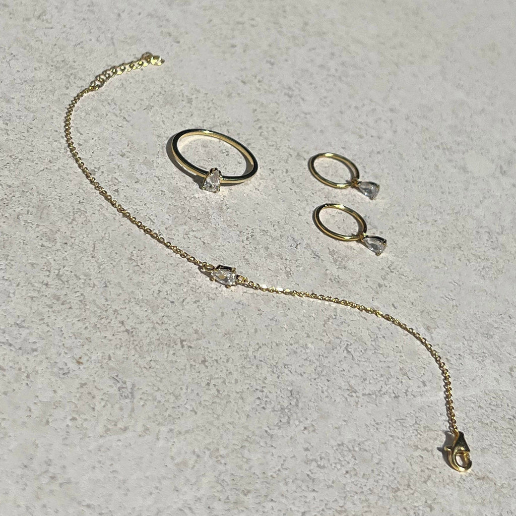 Valentine Mini Hoops - Gold