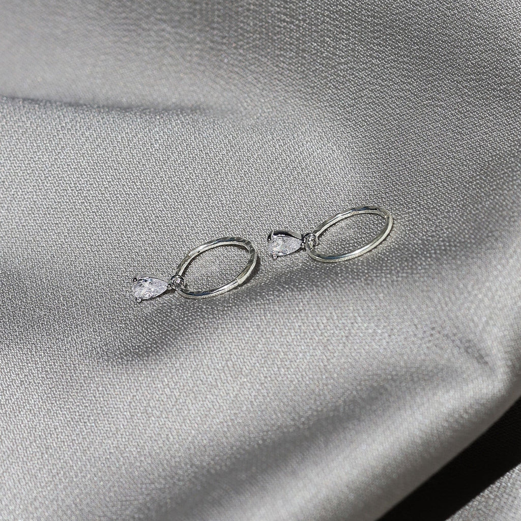Valentine Mini Hoops - Silver