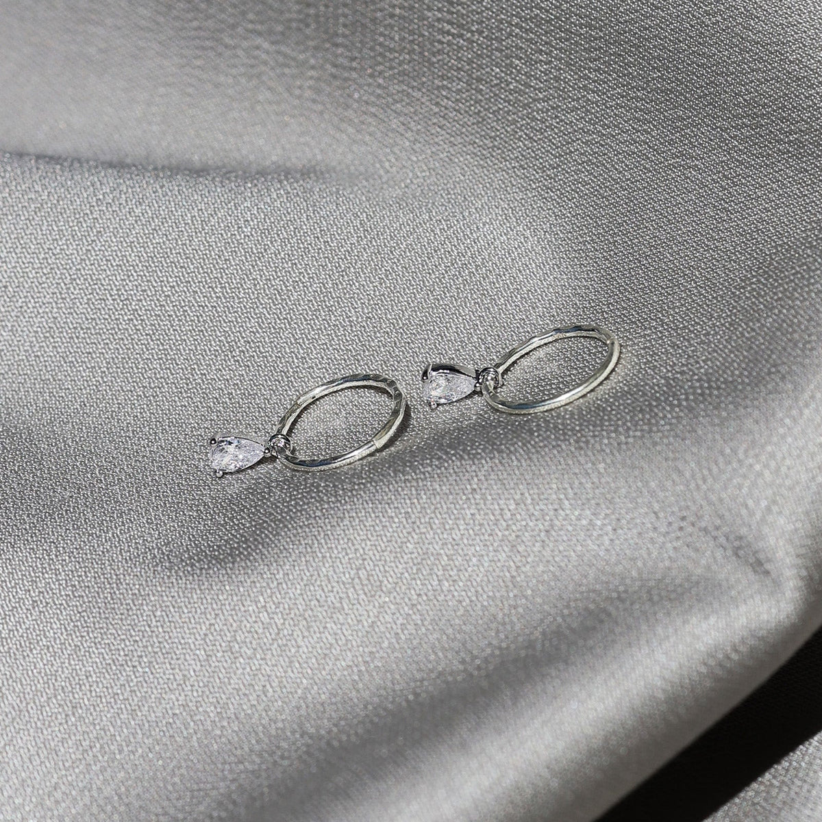 Valentine Mini Hoops - Silver