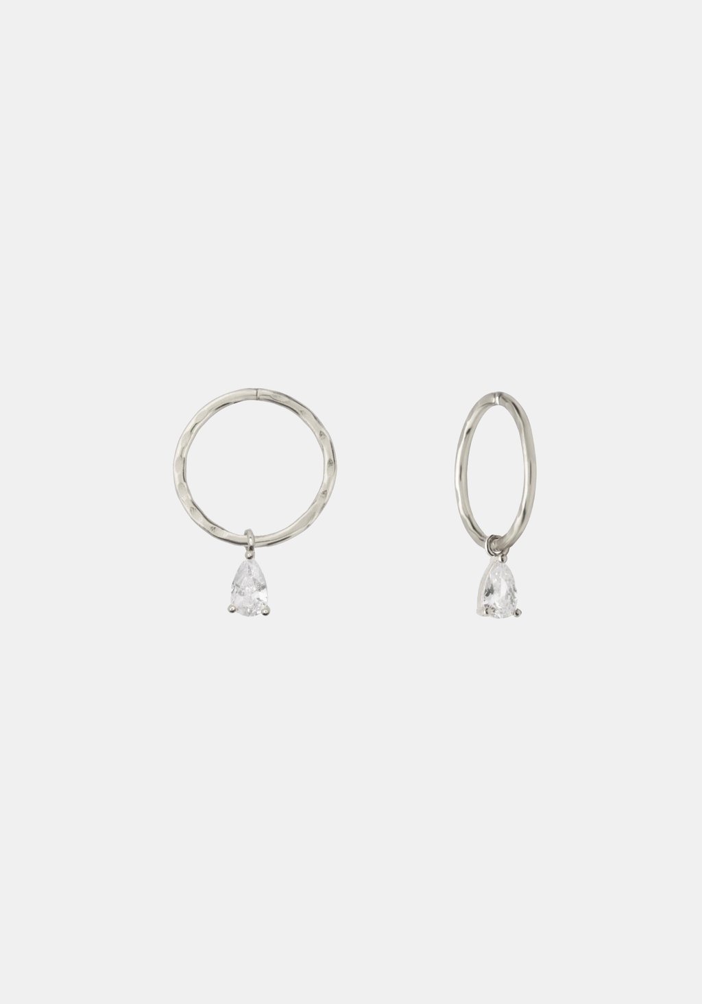Valentine Mini Hoops - Silver