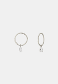 Valentine Mini Hoops - Silver