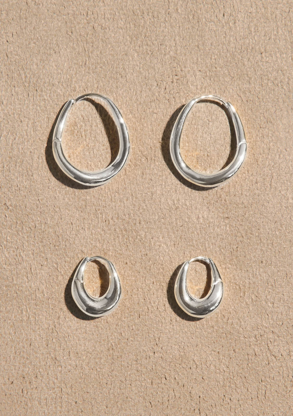 Verso Mini Hoops - Silver