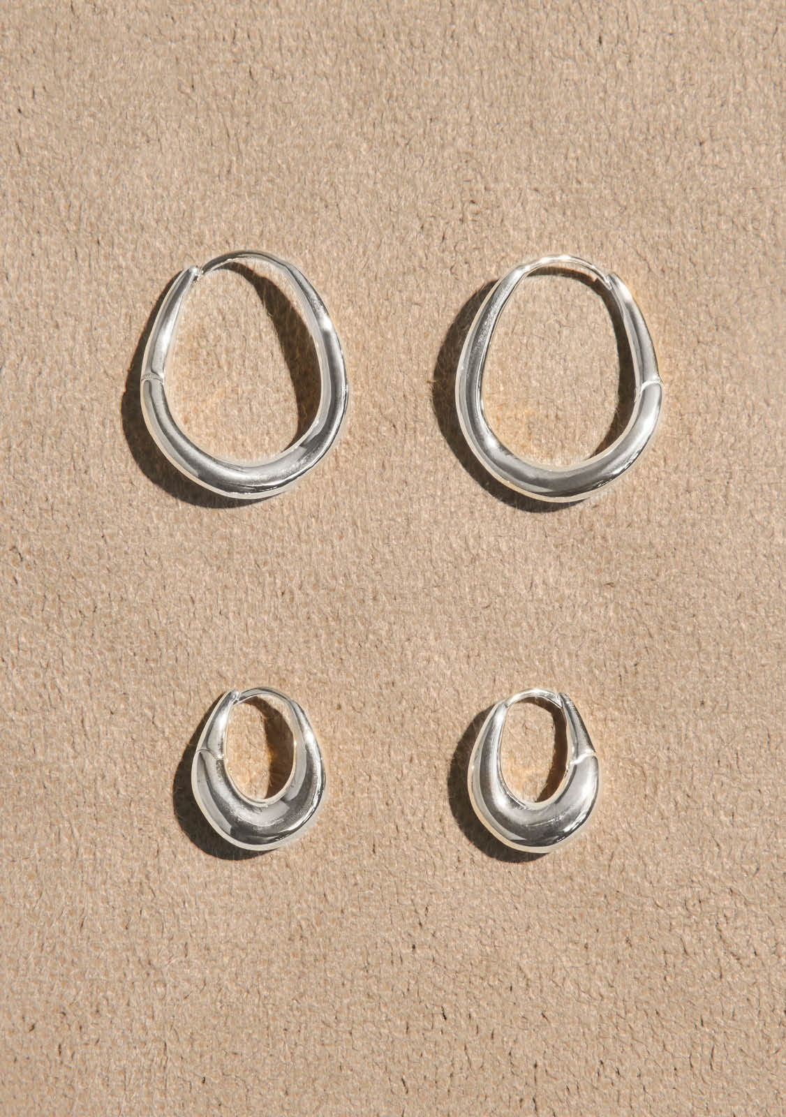Verso Mini Hoops - Silver