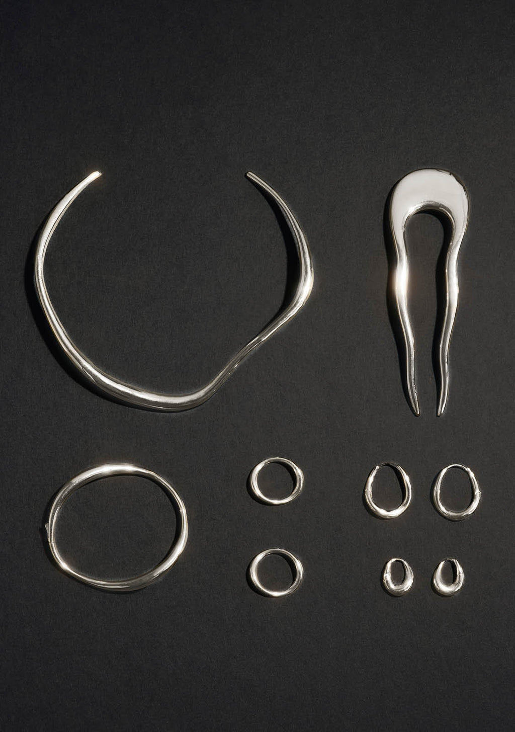Verso Mini Hoops - Silver