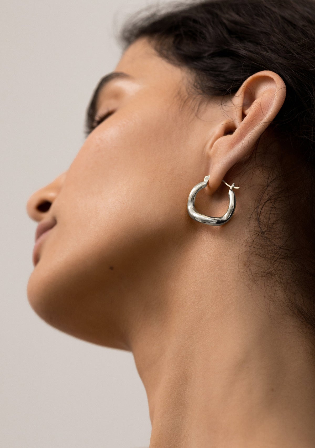 Wabi Sabi Hoops - Silver