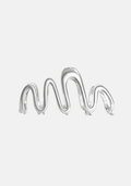 Wavy Hair Claw - Silver