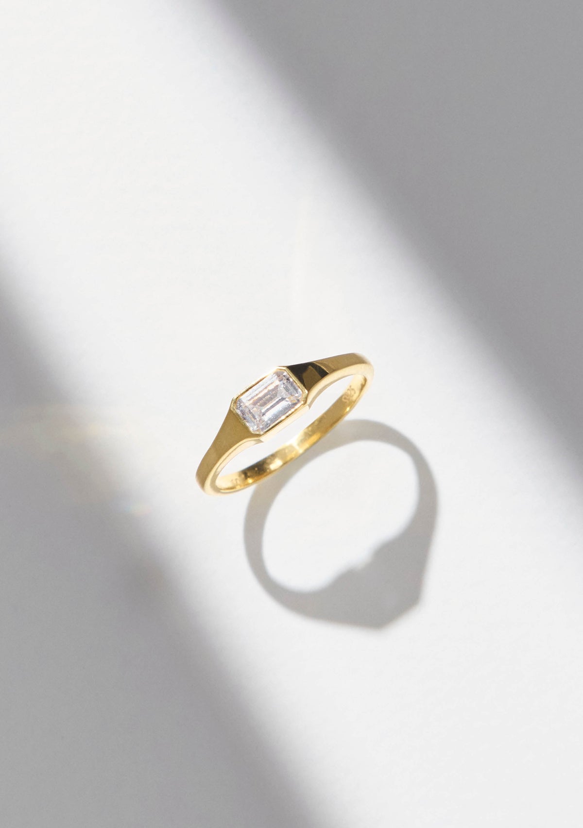 Lineaire Signet Ring - Gold